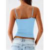 image:imageANRABESS Tank Tops for Women Square Neck Adjustable Spaghetti Strap Double Lined Camisole Tops Summer Basic Cami ShirtsLight Blue