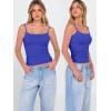 image:imageANRABESS Tank Tops for Women Square Neck Adjustable Spaghetti Strap Double Lined Camisole Tops Summer Basic Cami ShirtsRoyal Blue