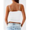 image:imageANRABESS Tank Tops for Women Square Neck Adjustable Spaghetti Strap Double Lined Camisole Tops Summer Basic Cami ShirtsWhite