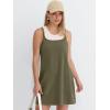 image:imageANRABESS Women Athletic Tennis Dress 2026 Summer Square Neck Active Romper Built in Shorts Casual Athleisure Mini DressesArmy Green
