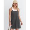 image:imageANRABESS Women Athletic Tennis Dress 2026 Summer Square Neck Active Romper Built in Shorts Casual Athleisure Mini DressesGrey