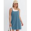 image:imageANRABESS Women Athletic Tennis Dress 2026 Summer Square Neck Active Romper Built in Shorts Casual Athleisure Mini DressesGrey Blue