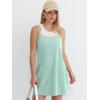 image:imageANRABESS Women Athletic Tennis Dress 2026 Summer Square Neck Active Romper Built in Shorts Casual Athleisure Mini DressesLight Blue