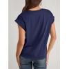 image:imageANRABESS Women Cap Sleeve Tops 2026 Trendy Summer Loose Fit Cute Basic T Shirts Business Dressy Casual Outfits ClothesNavy Blue