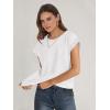 image:imageANRABESS Women Cap Sleeve Tops 2026 Trendy Summer Loose Fit Cute Basic T Shirts Business Dressy Casual Outfits ClothesWhite