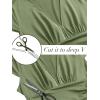 image:imageANRABESS Women Deep V Neck Long Sleeve Slit 2026 Fall Elegant Formal Wedding Guest Cocktail Evening Date Prom Maxi Long DressShort Sleeve Army Green