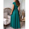 image:imageANRABESS Women Deep V Neck Long Sleeve Slit 2026 Fall Elegant Formal Wedding Guest Cocktail Evening Date Prom Maxi Long DressShort Sleeve Lake