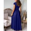 image:imageANRABESS Women Deep V Neck Long Sleeve Slit 2026 Fall Elegant Formal Wedding Guest Cocktail Evening Date Prom Maxi Long DressShort Sleeve Royal Blue