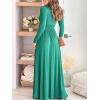 image:imageANRABESS Women Deep V Neck Long Sleeve Slit 2026 Fall Elegant Formal Wedding Guest Cocktail Evening Date Prom Maxi Long DressZlong Sleeve Blue Green