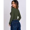 image:imageANRABESS Women Double Lined Long Sleeve Crop Tops Shirts Square Neck Tight Fitted Going Out TShirt Basic Tee Outfits 2026Army Green