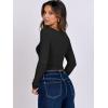 image:imageANRABESS Women Double Lined Long Sleeve Crop Tops Shirts Square Neck Tight Fitted Going Out TShirt Basic Tee Outfits 2026Black
