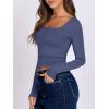 image:imageANRABESS Women Double Lined Long Sleeve Crop Tops Shirts Square Neck Tight Fitted Going Out TShirt Basic Tee Outfits 2026Haze Blue