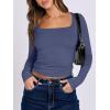 image:imageANRABESS Women Double Lined Long Sleeve Crop Tops Shirts Square Neck Tight Fitted Going Out TShirt Basic Tee Outfits 2026Haze Blue