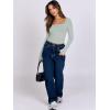 image:imageANRABESS Women Double Lined Long Sleeve Crop Tops Shirts Square Neck Tight Fitted Going Out TShirt Basic Tee Outfits 2026Light Green
