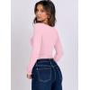 image:imageANRABESS Women Double Lined Long Sleeve Crop Tops Shirts Square Neck Tight Fitted Going Out TShirt Basic Tee Outfits 2026Light Pink