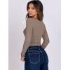 image:imageANRABESS Women Double Lined Long Sleeve Crop Tops Shirts Square Neck Tight Fitted Going Out TShirt Basic Tee Outfits 2026Light Tan Khaki