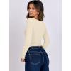 image:imageANRABESS Women Double Lined Long Sleeve Crop Tops Shirts Square Neck Tight Fitted Going Out TShirt Basic Tee Outfits 2026Parchment Apricot