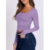 image:imageANRABESS Women Double Lined Long Sleeve Crop Tops Shirts Square Neck Tight Fitted Going Out TShirt Basic Tee Outfits 2026Purple