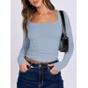 image:imageANRABESS Women Double Lined Long Sleeve Crop Tops Shirts Square Neck Tight Fitted Going Out TShirt Basic Tee Outfits 2026Sky