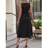 image:imageANRABESS Women Formal Midi Dress Sleeveless Elegant Business Work 2026 Summer Cocktail Party Night Out Dresses with BeltBlack