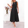 image:imageANRABESS Women Formal Midi Dress Sleeveless Elegant Business Work 2026 Summer Cocktail Party Night Out Dresses with BeltBlack