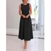 image:imageANRABESS Women Formal Midi Dress Sleeveless Elegant Business Work 2026 Summer Cocktail Party Night Out Dresses with BeltBlack