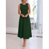 image:imageANRABESS Women Formal Midi Dress Sleeveless Elegant Business Work 2026 Summer Cocktail Party Night Out Dresses with BeltDark Green