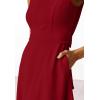 image:imageANRABESS Women Formal Midi Dress Sleeveless Elegant Business Work 2026 Summer Cocktail Party Night Out Dresses with BeltRed