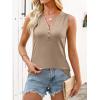 image:imageANRABESS Women Henley Tank Sleeveless Tops 2026 Casual Summer Work ShirtsKhaki
