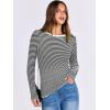 image:imageANRABESS Women Long Sleeve Shirts Rib Knit Slim Fit Tops Basic Tee Spring Outfits Casual TShirt Underscrubs Layer ClothesBlack White