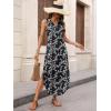 image:imageANRABESS Women Maxi Dress Summer Casual Sleeveless V Neck Sundress Coverups Beach Vacation Clothes with PocketsFloral Black White
