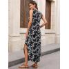 image:imageANRABESS Women Maxi Dress Summer Casual Sleeveless V Neck Sundress Coverups Beach Vacation Clothes with PocketsFloral Black White