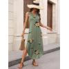 image:imageANRABESS Women Maxi Dress Summer Casual Sleeveless V Neck Sundress Coverups Beach Vacation Clothes with PocketsFloral Pea Green