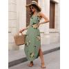 image:imageANRABESS Women Maxi Dress Summer Casual Sleeveless V Neck Sundress Coverups Beach Vacation Clothes with PocketsFloral Pea Green