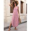 image:imageANRABESS Women Maxi Dress Summer Casual Sleeveless V Neck Sundress Coverups Beach Vacation Clothes with PocketsFloral Pink