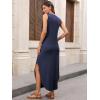 image:imageANRABESS Women Maxi Dress Summer Casual Sleeveless V Neck Sundress Coverups Beach Vacation Clothes with PocketsNavy Blue