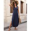 image:imageANRABESS Women Maxi Dress Summer Casual Sleeveless V Neck Sundress Coverups Beach Vacation Clothes with PocketsNavy Blue