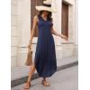 image:imageANRABESS Women Maxi Dress Summer Casual Sleeveless V Neck Sundress Coverups Beach Vacation Clothes with PocketsNavy Blue
