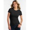 image:imageANRABESS Women Short Sleeve Tops Summer 2026 Double Lined Crewneck T Shirt Basic Tight Workout Tee Y2k ClothesBlack