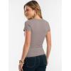 image:imageANRABESS Women Short Sleeve Tops Summer 2026 Double Lined Crewneck T Shirt Basic Tight Workout Tee Y2k ClothesDusty Blush