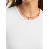 image:imageANRABESS Women Short Sleeve Tops Summer 2026 Double Lined Crewneck T Shirt Basic Tight Workout Tee Y2k ClothesOffwhite