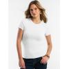 image:imageANRABESS Women Short Sleeve Tops Summer 2026 Double Lined Crewneck T Shirt Basic Tight Workout Tee Y2k ClothesOffwhite