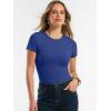 image:imageANRABESS Women Short Sleeve Tops Summer 2026 Double Lined Crewneck T Shirt Basic Tight Workout Tee Y2k ClothesRoyal Blue
