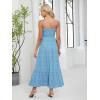 image:imageANRABESS Women Summer Casual Floral Printed Square Neck Sleeveless Straps Elastic Waist Slit Beach Vacation Maxi DressBlue