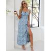 image:imageANRABESS Women Summer Casual Floral Printed Square Neck Sleeveless Straps Elastic Waist Slit Beach Vacation Maxi DressFloral Lake Blue