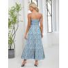 image:imageANRABESS Women Summer Casual Floral Printed Square Neck Sleeveless Straps Elastic Waist Slit Beach Vacation Maxi DressFloral Lake Blue