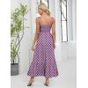 image:imageANRABESS Women Summer Casual Floral Printed Square Neck Sleeveless Straps Elastic Waist Slit Beach Vacation Maxi DressFloral Purple