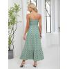 image:imageANRABESS Women Summer Casual Floral Printed Square Neck Sleeveless Straps Elastic Waist Slit Beach Vacation Maxi DressGreen