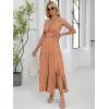 image:imageANRABESS Women Summer Casual Floral Printed Square Neck Sleeveless Straps Elastic Waist Slit Beach Vacation Maxi DressPrint Orange