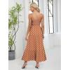image:imageANRABESS Women Summer Casual Floral Printed Square Neck Sleeveless Straps Elastic Waist Slit Beach Vacation Maxi DressPrint Orange